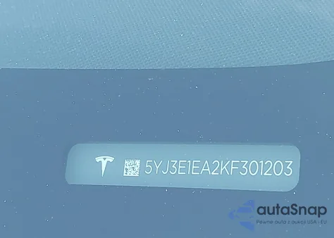 2019 Tesla Model 3 Long Range/Mid Range/Standard Range/Standard Range Plus from USA, damaged, VIN 5YJ3E1EA2KF301203